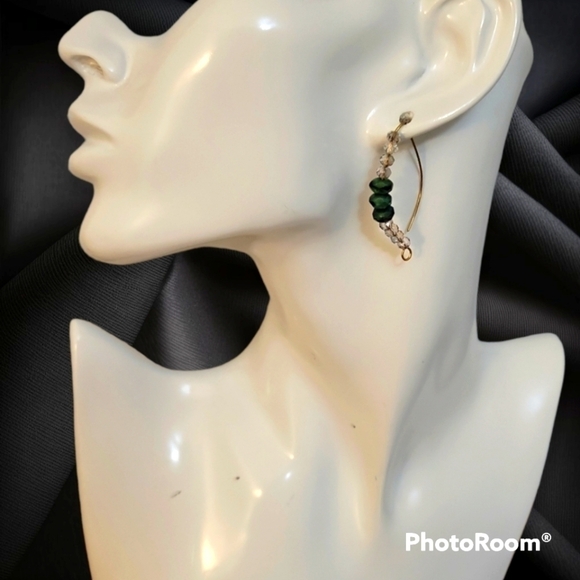 3/$30 HANDMADE Czech Glass Beaded Hoop Earrings - Picture 1 of 6